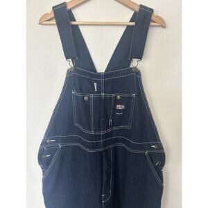 USA Works Denim Overalls Blue 42x30 Workwear Bib Overalls Mens Farm Carpenter